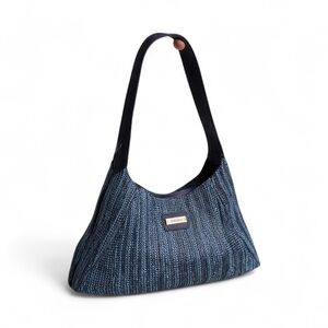 D’Fusion Blue Textured Shoulder Bag